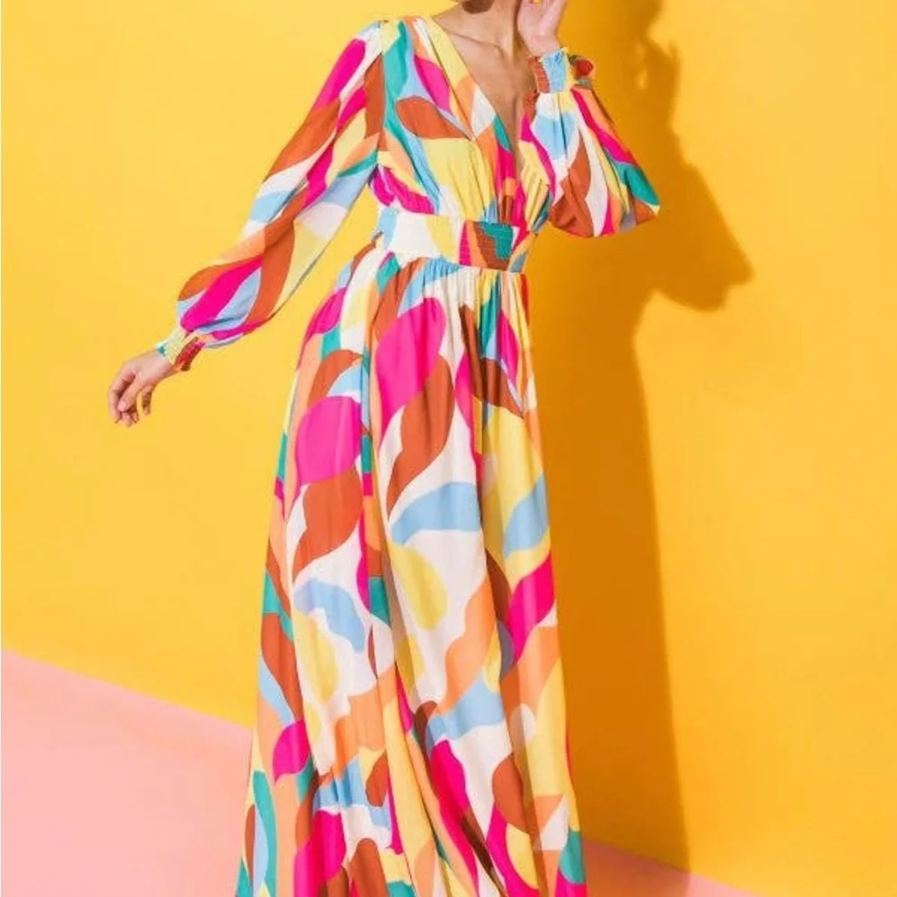 Printed Woven Maxi Dress, Sizes Small - Large - Picture 6 of 7